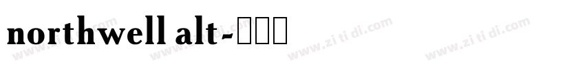 northwell alt字体转换